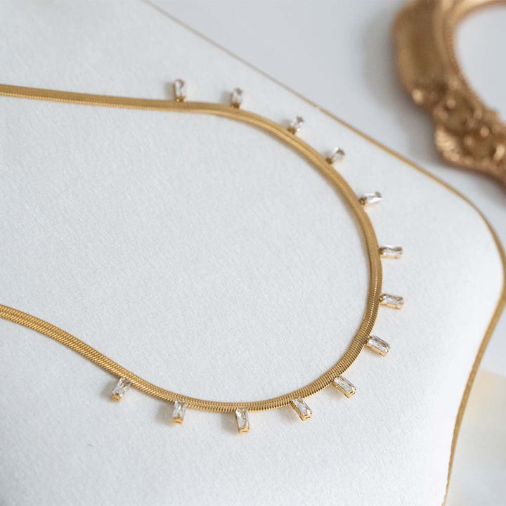 Flat Gold Chain Stainless Steel Necklace