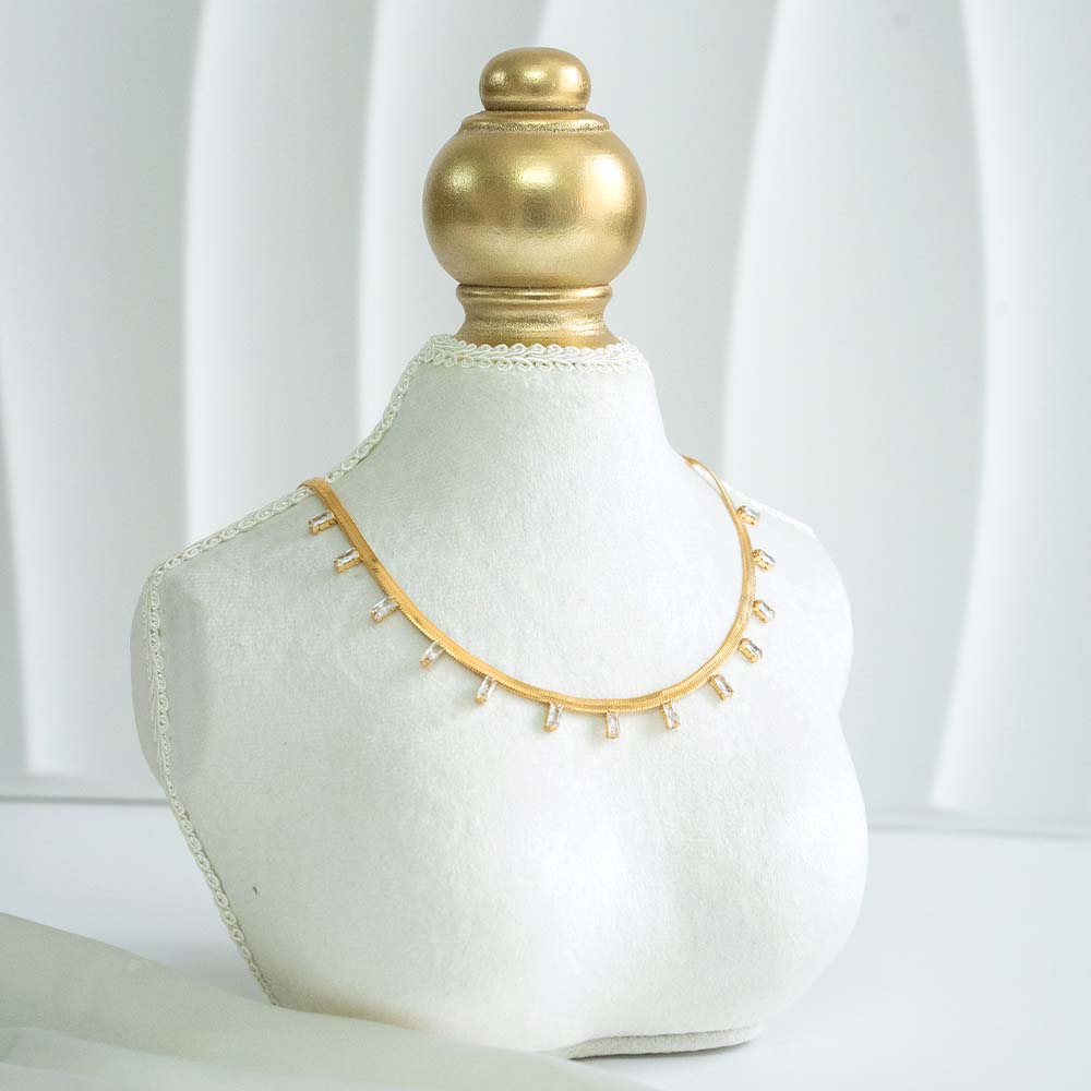 Flat Gold Chain Stainless Steel Necklace