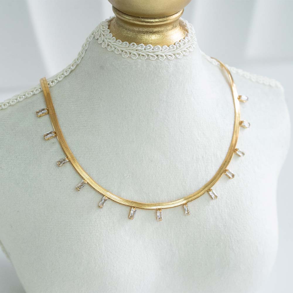 Flat Gold Chain Stainless Steel Necklace