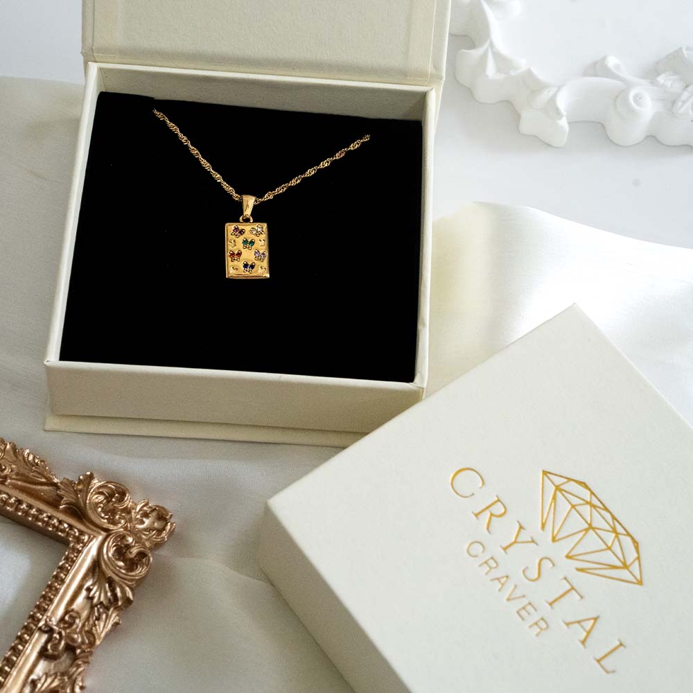 Colorful Butterfly Stainless Steel Necklace