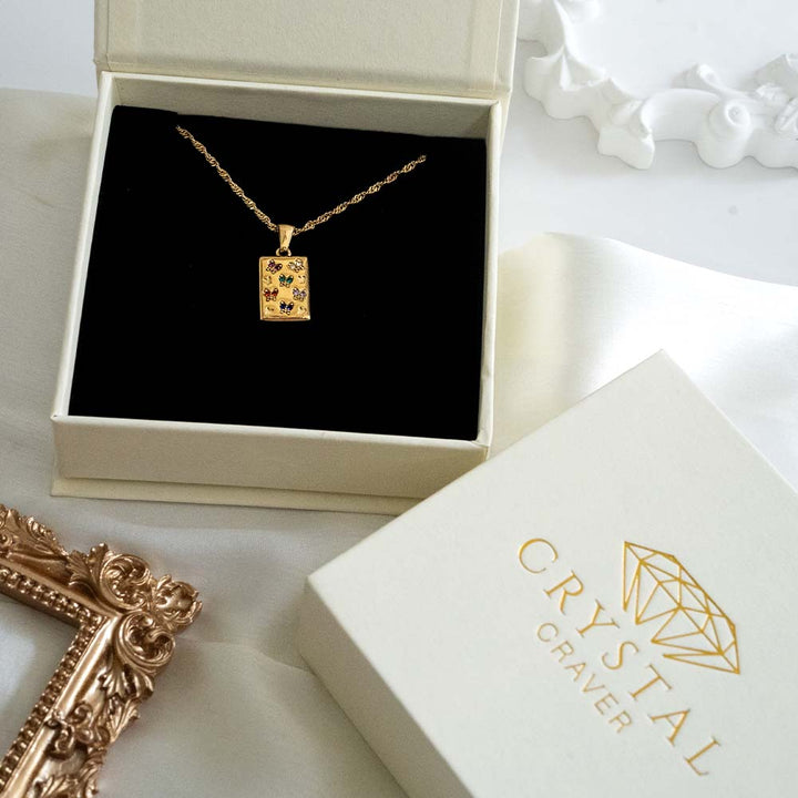 Colorful Butterfly Stainless Steel Necklace