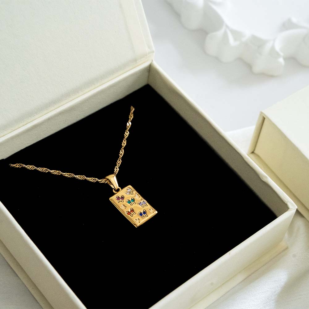 Colorful Butterfly Stainless Steel Necklace