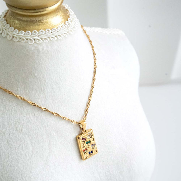 Colorful Butterfly Stainless Steel Necklace