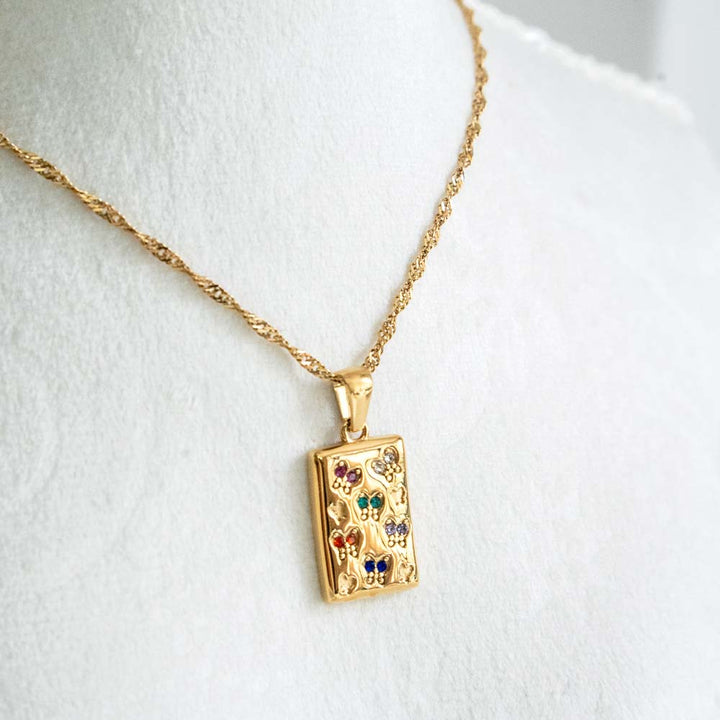 Colorful Butterfly Stainless Steel Necklace