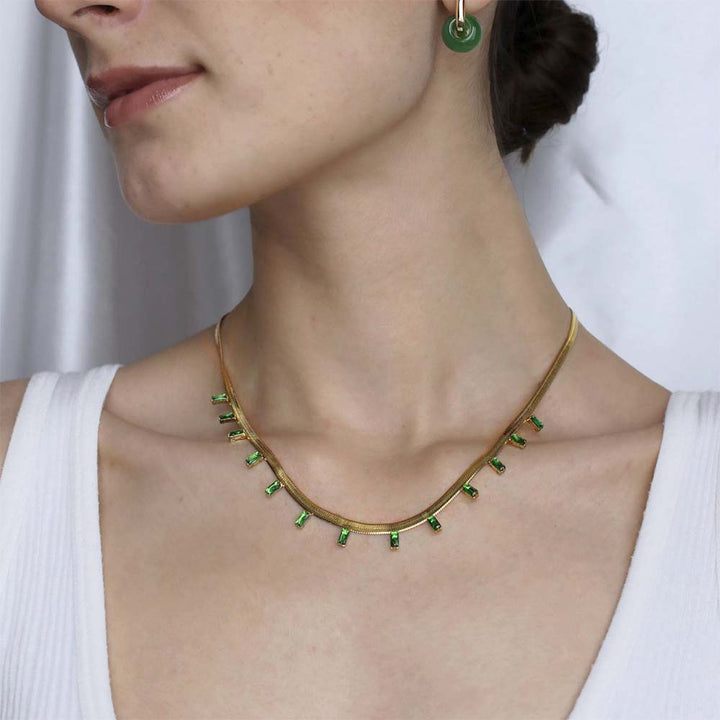 Flat Gold Chain Stainless Steel Necklace