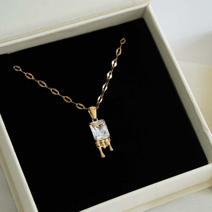 Melting Diamond Stainless Steel Necklace