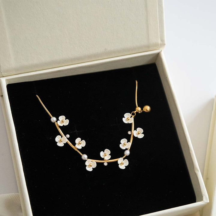 Sweet Flowers Stainless Steel Necklace