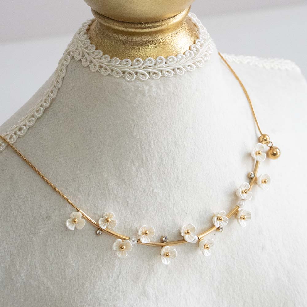 Sweet Flowers Stainless Steel Necklace