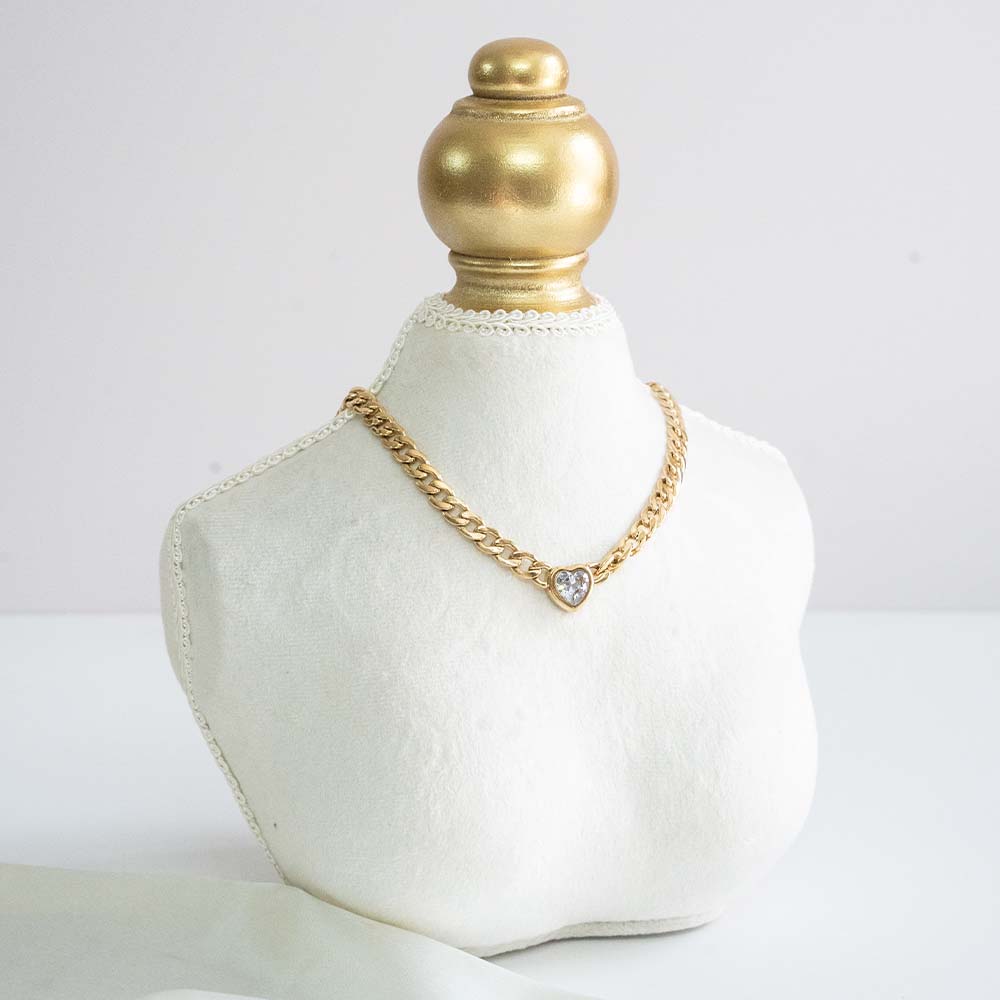 Heart Link Stainless Steel Necklace