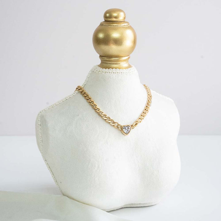 Heart Link Stainless Steel Necklace