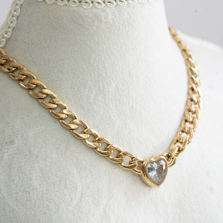 Heart Link Stainless Steel Necklace