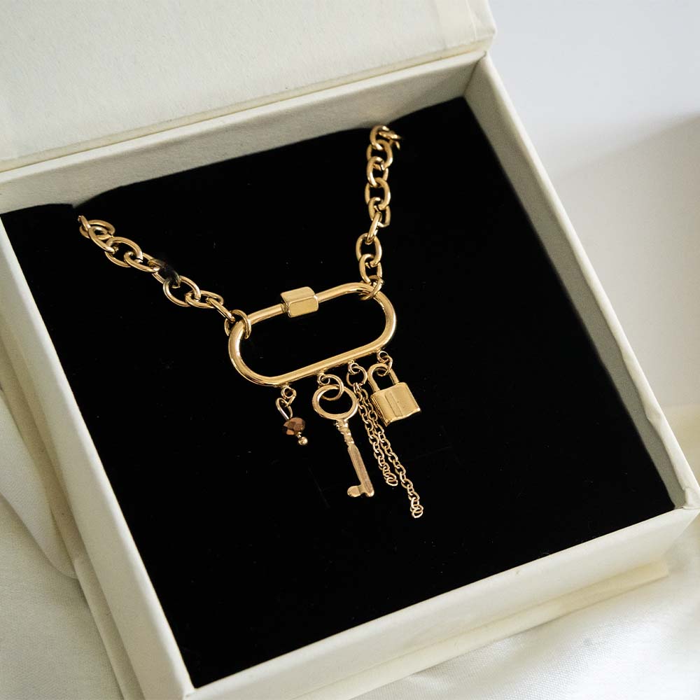 Lock & Key Stainless Steel Necklace