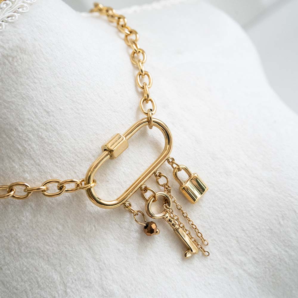 Lock & Key Stainless Steel Necklace