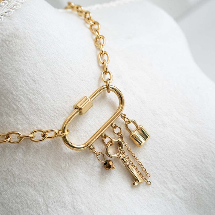 Lock & Key Stainless Steel Necklace