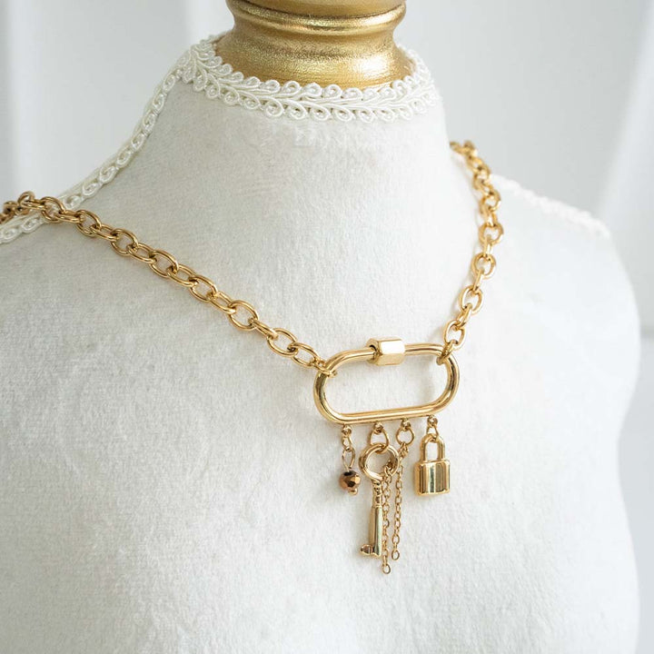 Lock & Key Stainless Steel Necklace