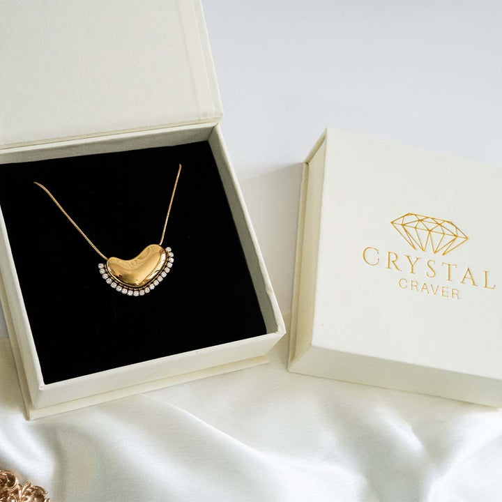 Delicate Heart CZ Stainless Steel Necklace