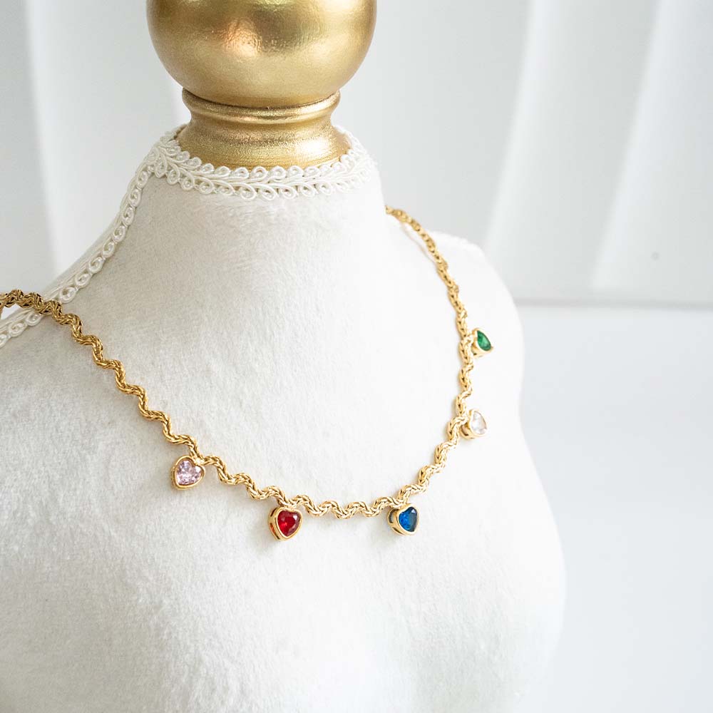 Heart Charm Stainless Steel Necklace