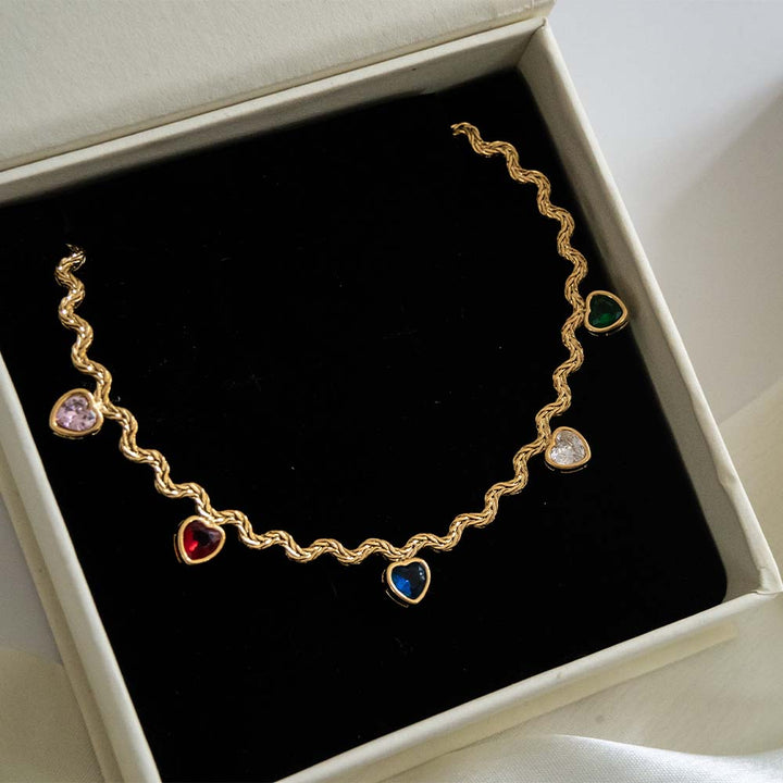 Heart Charm Stainless Steel Necklace