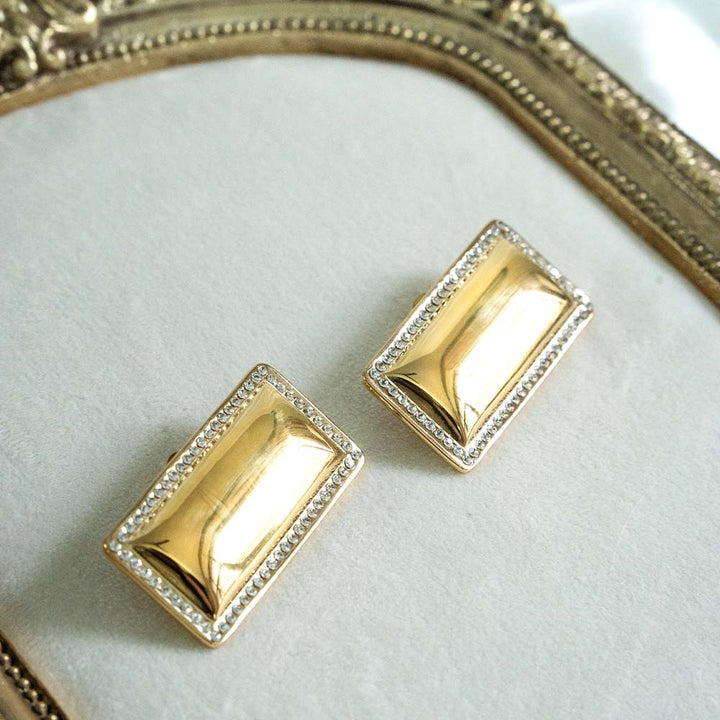 Bold Block Stainless Steel Earring