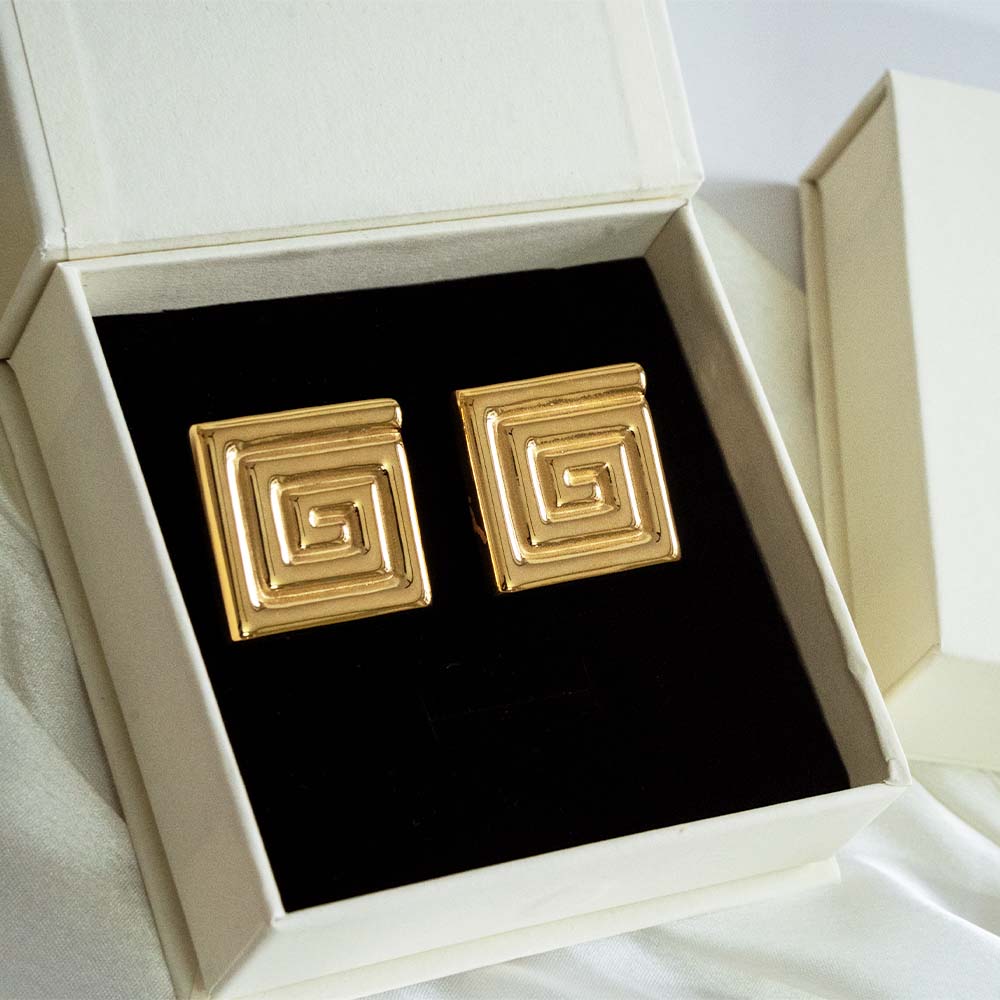 Chunky Spiral Stud Stainless Steel Earring