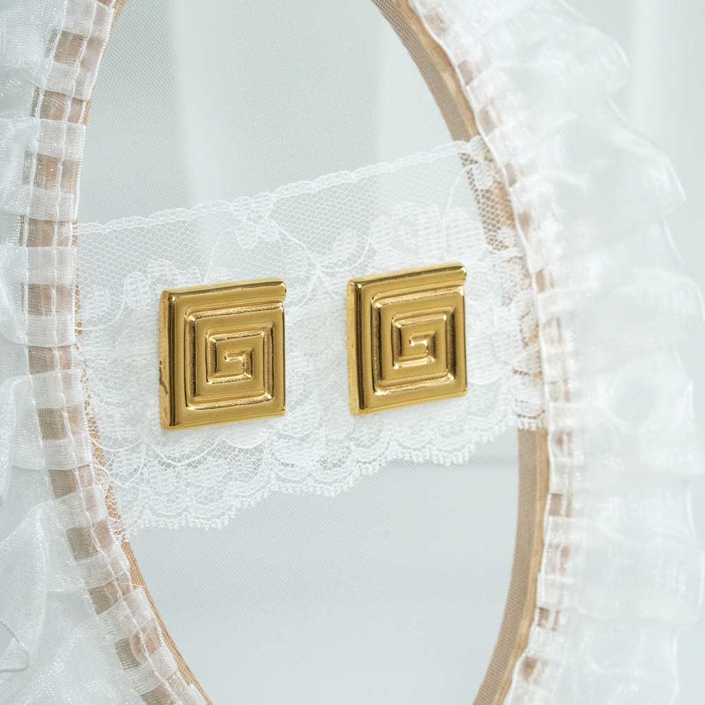 Chunky Spiral Stud Stainless Steel Earring