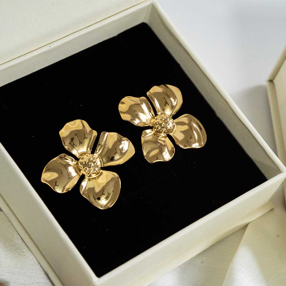 Blossom Stainless Steel Stud Earring