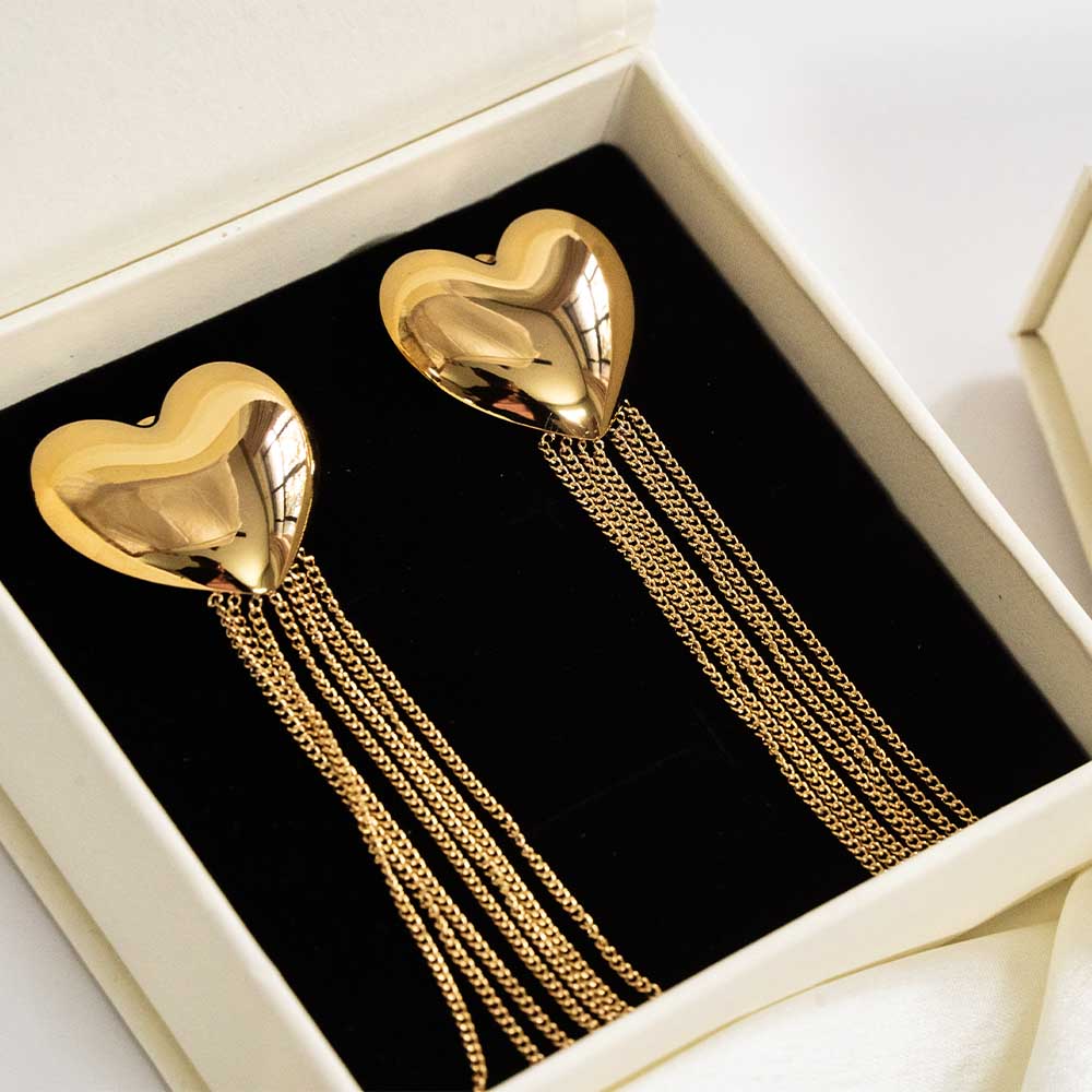 Lovestruck Heart Stainless Steel Earring