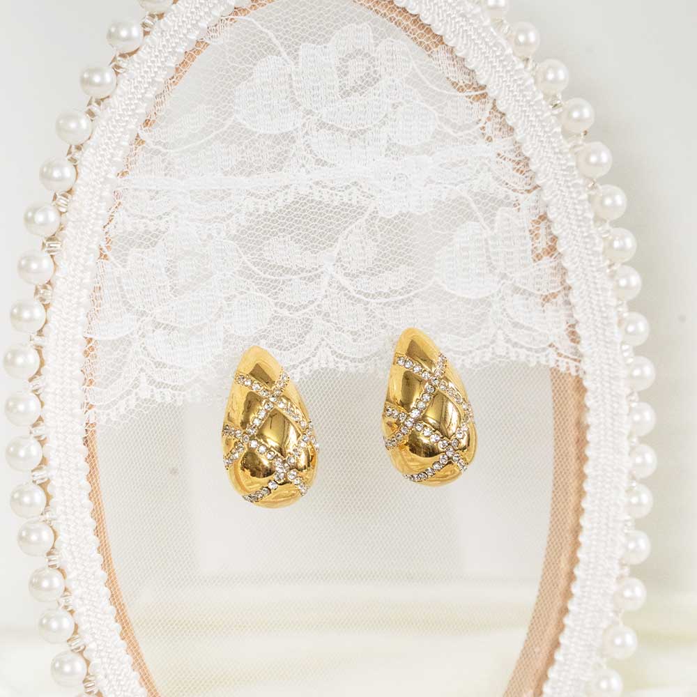 Twilight Tear Drop Stainless Steel Earring