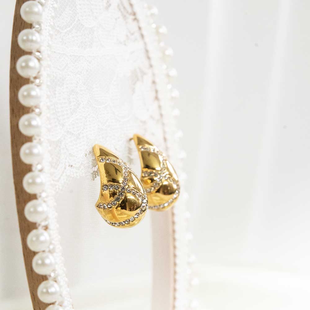 Twilight Tear Drop Stainless Steel Earring