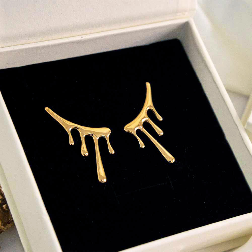 Liquid Lava Stainless Steel Earring