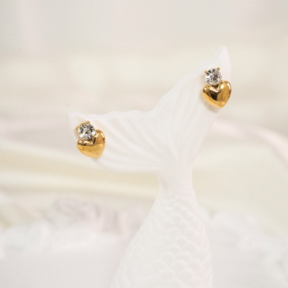 Sweet Heart Stainless Steel Stud Earring