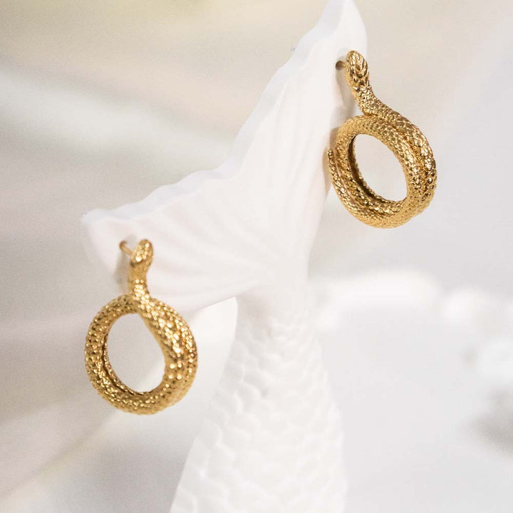 Serpent Loop Stainless Steel Earring