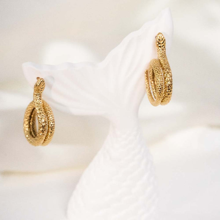 Serpent Loop Stainless Steel Earring