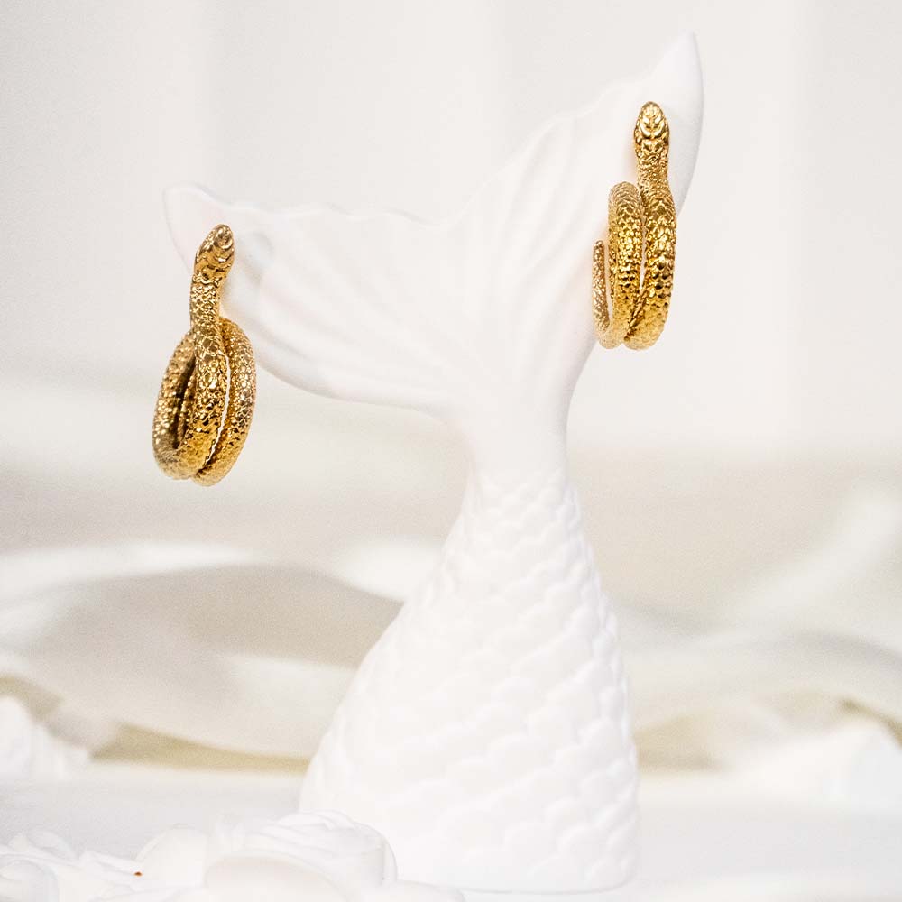 Serpent Loop Stainless Steel Earring