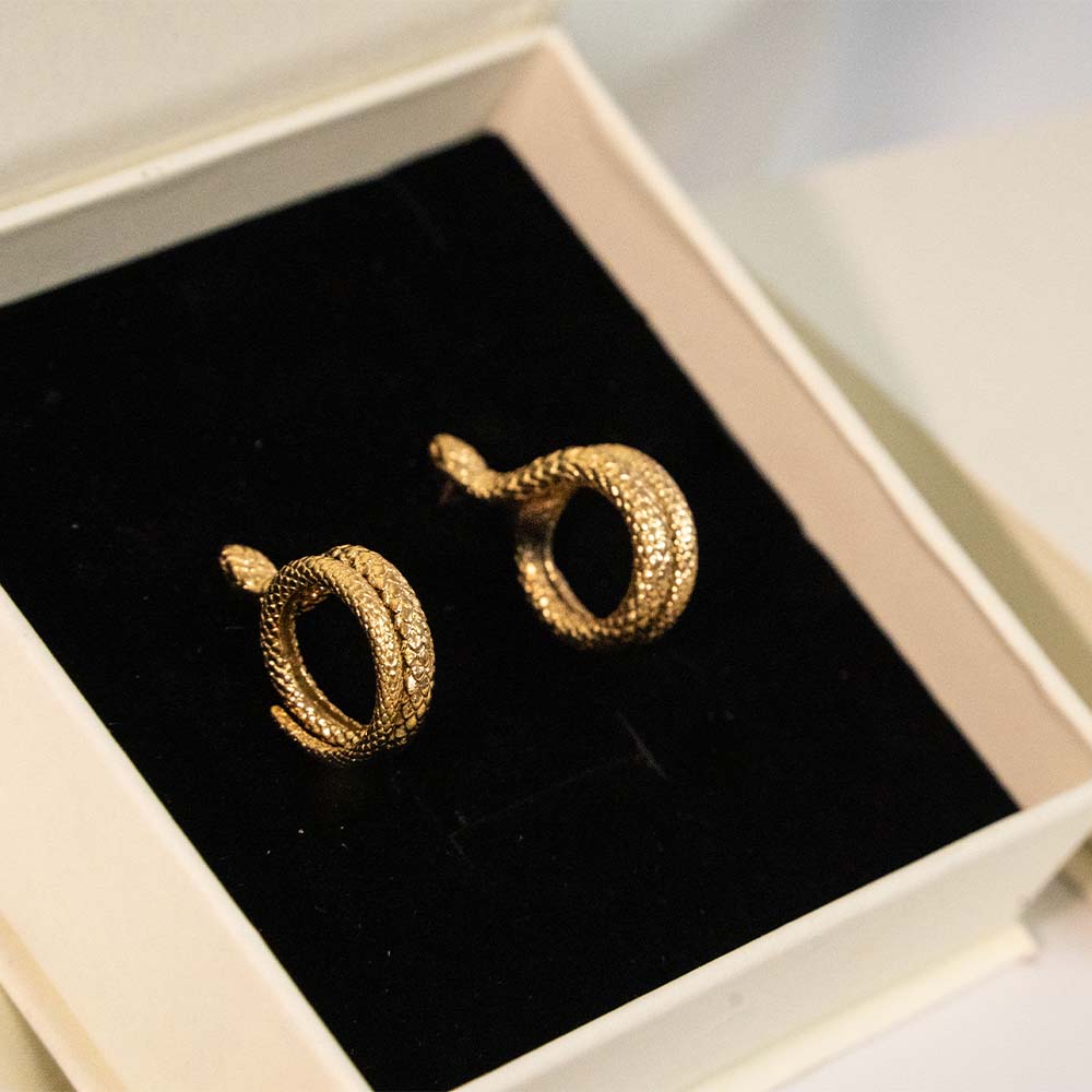 Serpent Loop Stainless Steel Earring