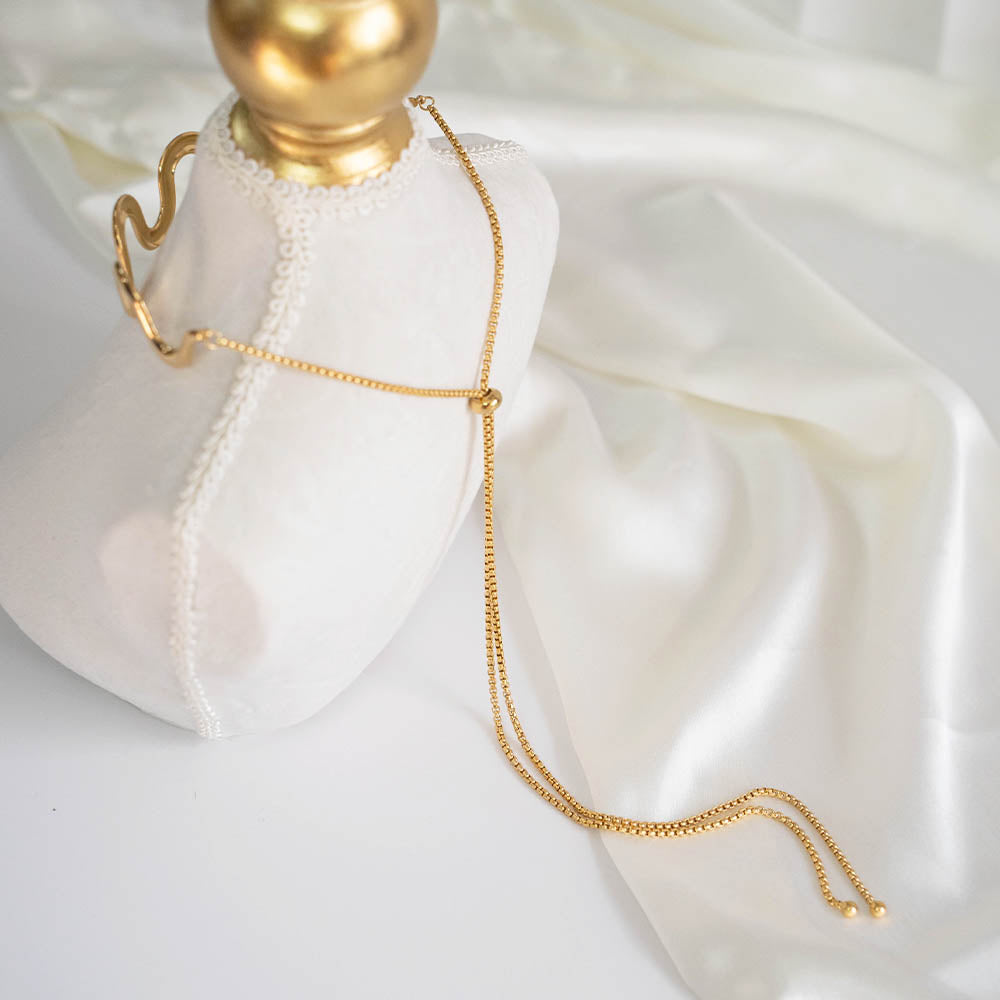 Wave Choker Stainless Steel Necklace