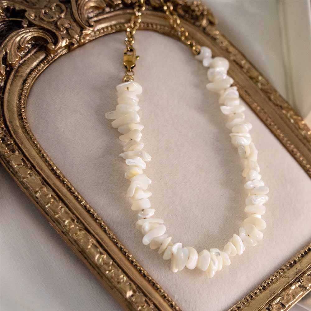 Shell Crescent Necklace & Earring Combo