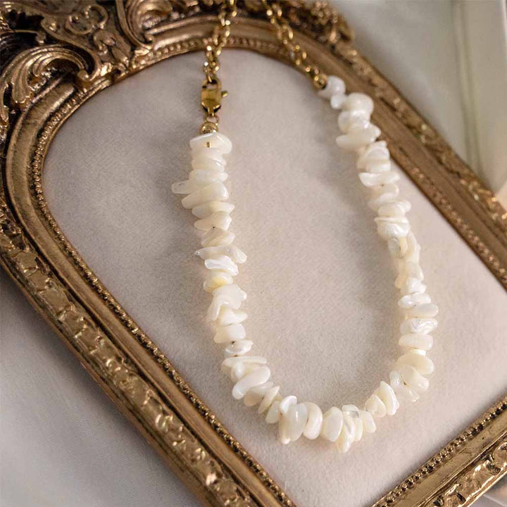 Shell Crescent Necklace & Earring Combo