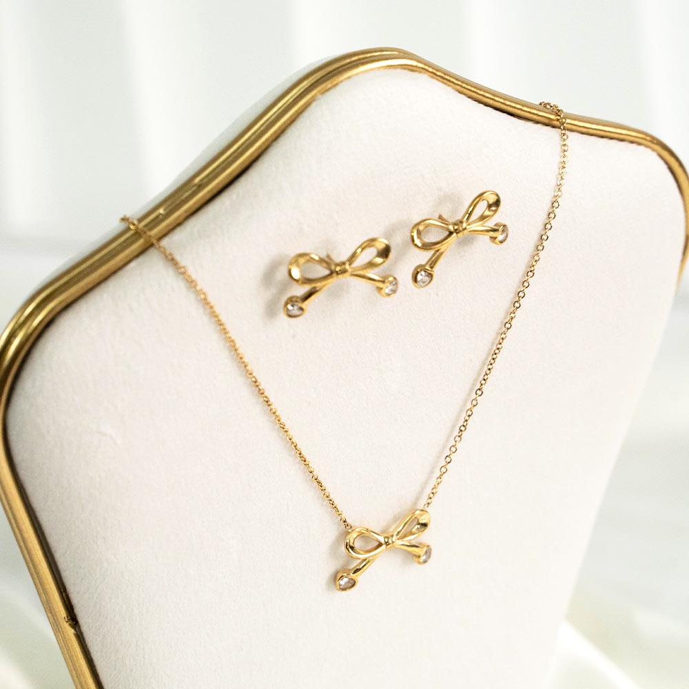 Whimsical Bow Necklace Set Combo