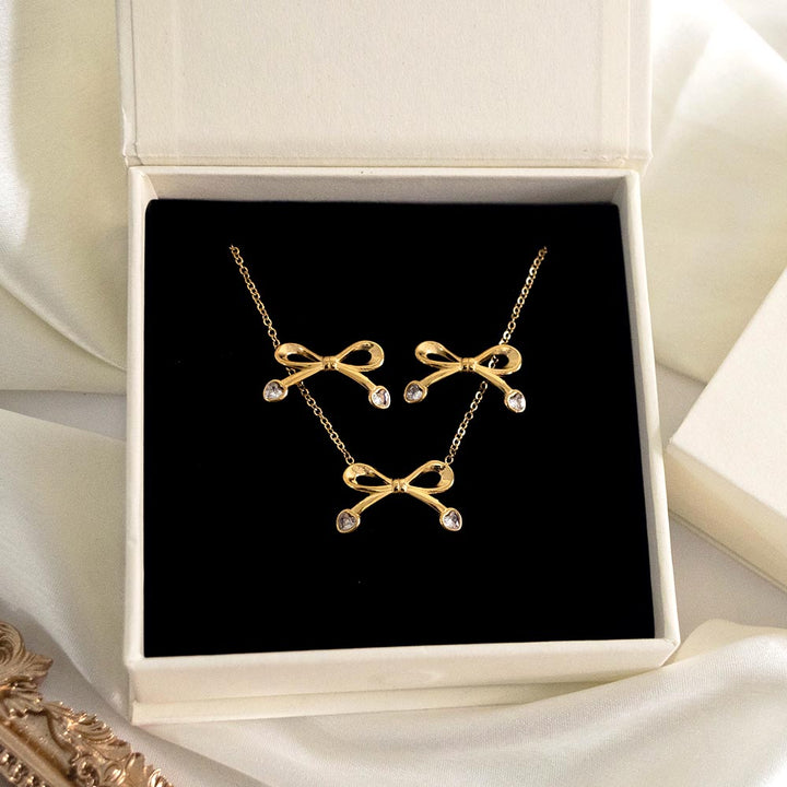 Whimsical Bow Necklace Set Combo