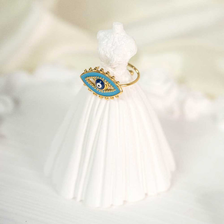 Dainty Evil Eye Stainless Steel Rings