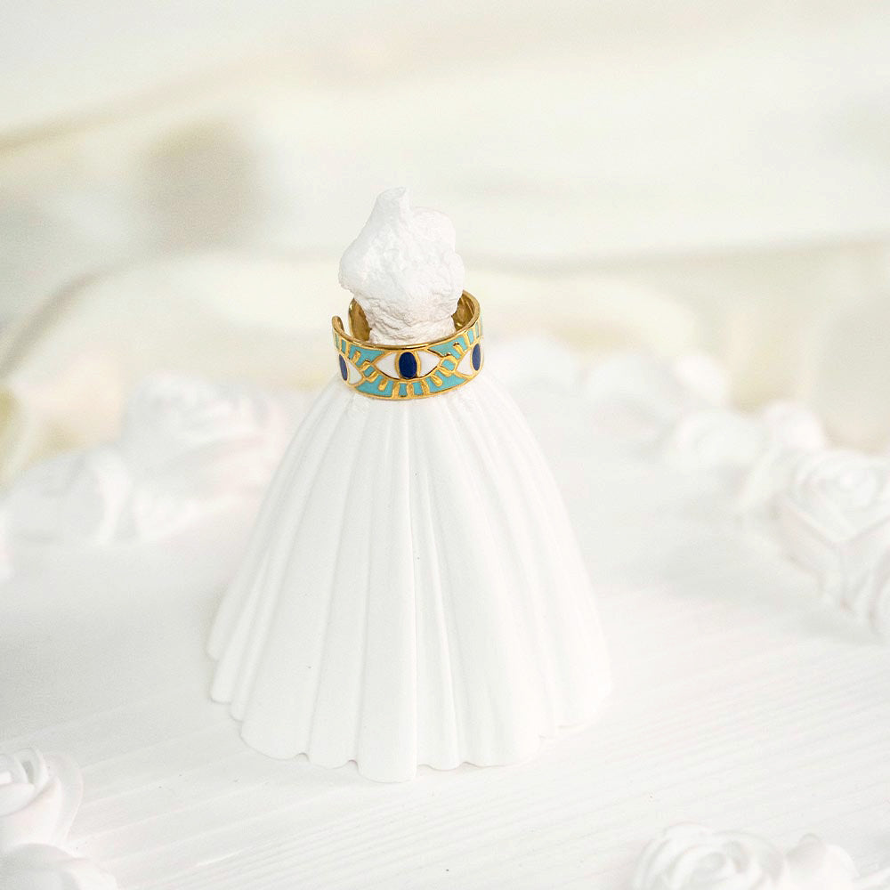 Dainty Evil Eye Stainless Steel Rings