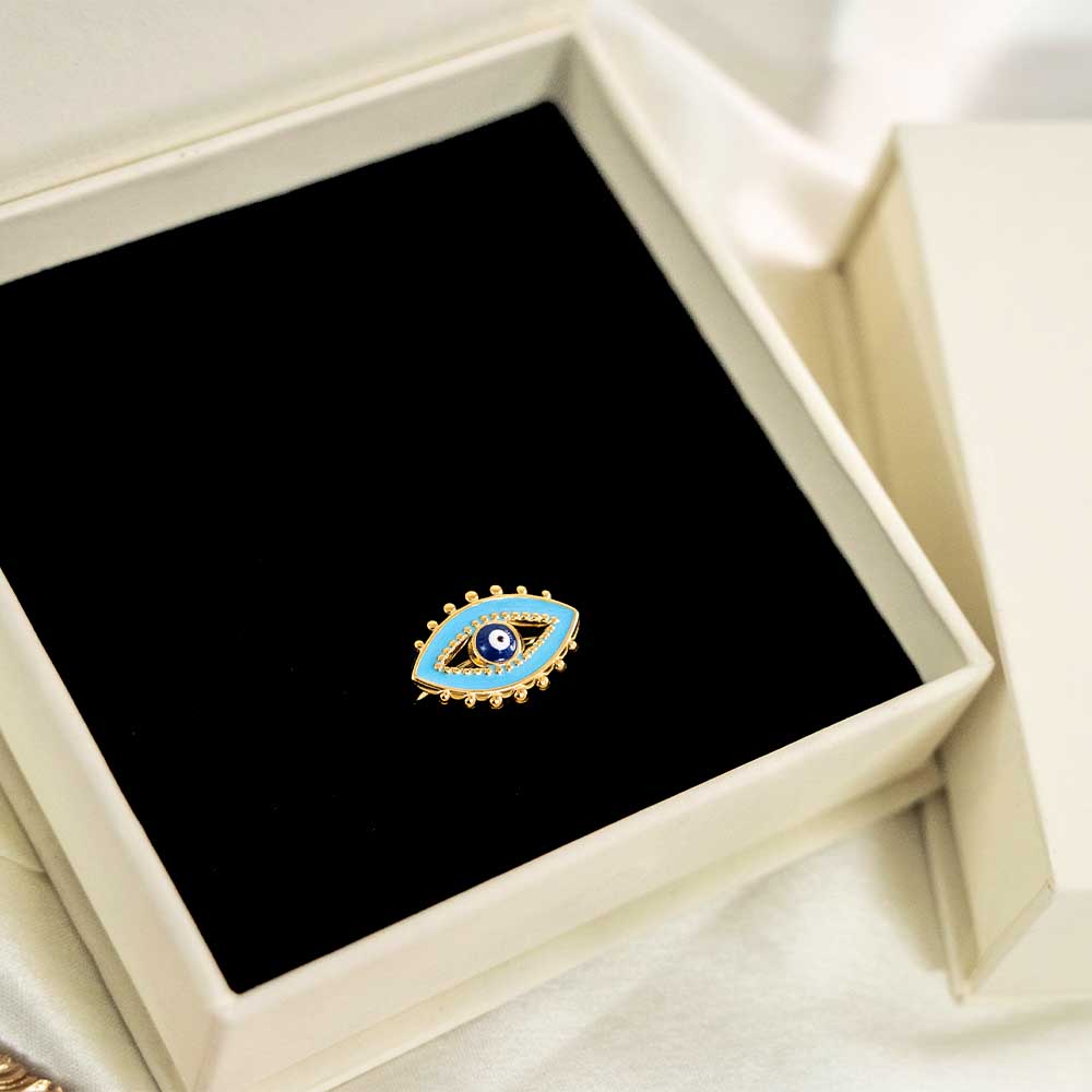 Dainty Evil Eye Stainless Steel Rings