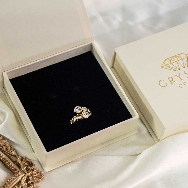 Shimmer Heart Stainless Steel Ring