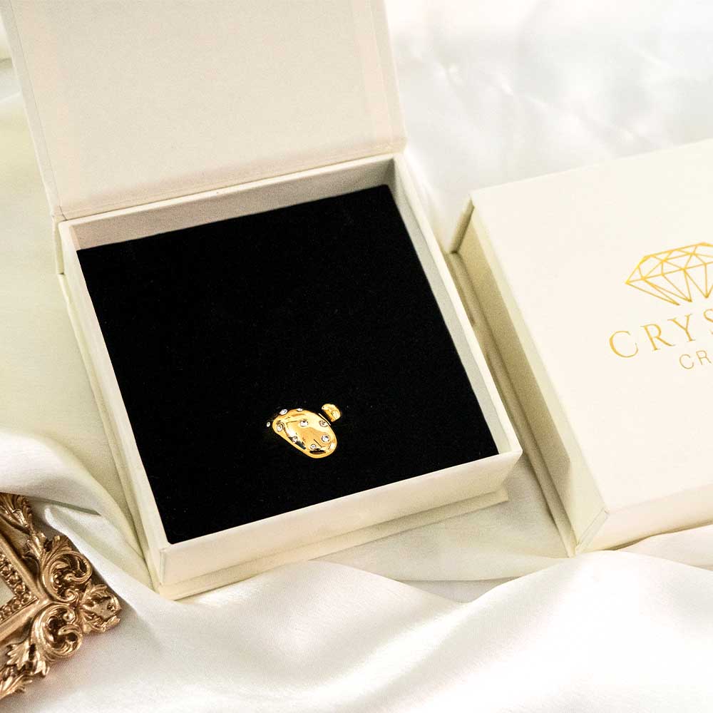 Tear Drop Zircon Stainless Steel Rings