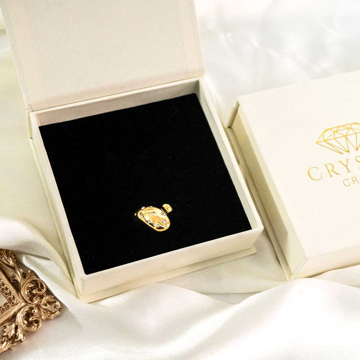 Tear Drop Zircon Stainless Steel Rings