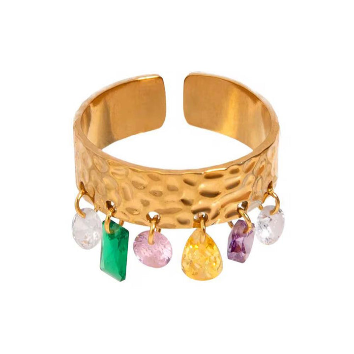 Dangle Delight Stainless Steel Ring