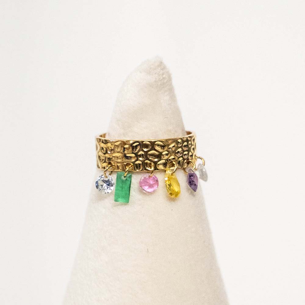 Dangle Delight Stainless Steel Ring