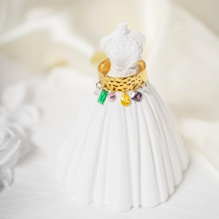 Dangle Delight Stainless Steel Ring