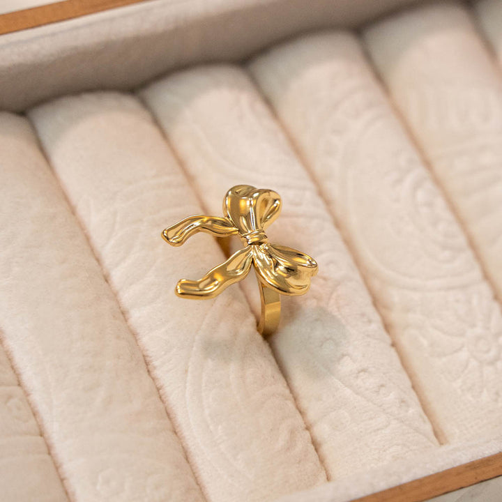Chunky Bow Stainless Steel Ring